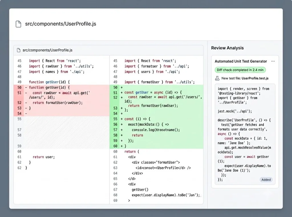 Automated Code Review Agent - Git PR Diff Inspection Dashboard