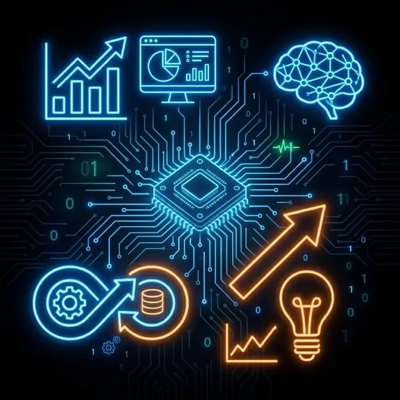 Data Analytics and Digital Transformation Services Illustration